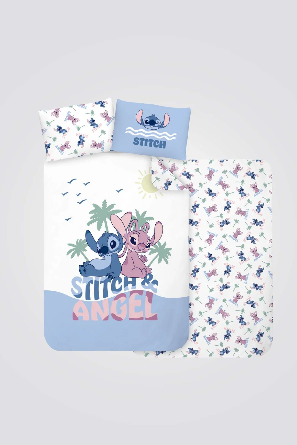 סט מצעים מיטה וחצי 120/200 ס"מ Stitch & Angel | דיסני - Image 3
