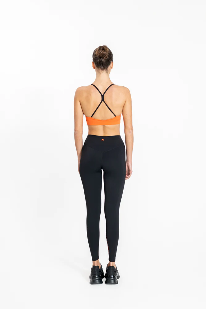 טופ אימון לנשים X Back Top  בצבע כתום - Image 3