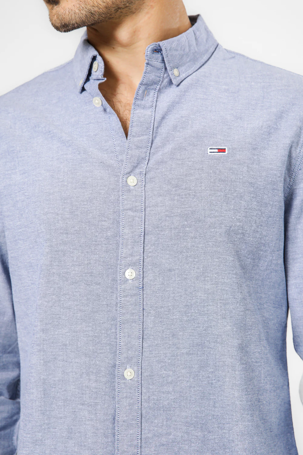 מכופתרת SLIM STRETCH OXFORD בצבע כחול - Image 4