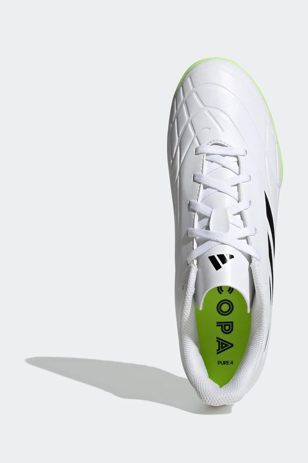 נעלי קטרגל לגברים COPA PURE.4 TURF בצבע לבן שחור וירוק זוהר - Image 5