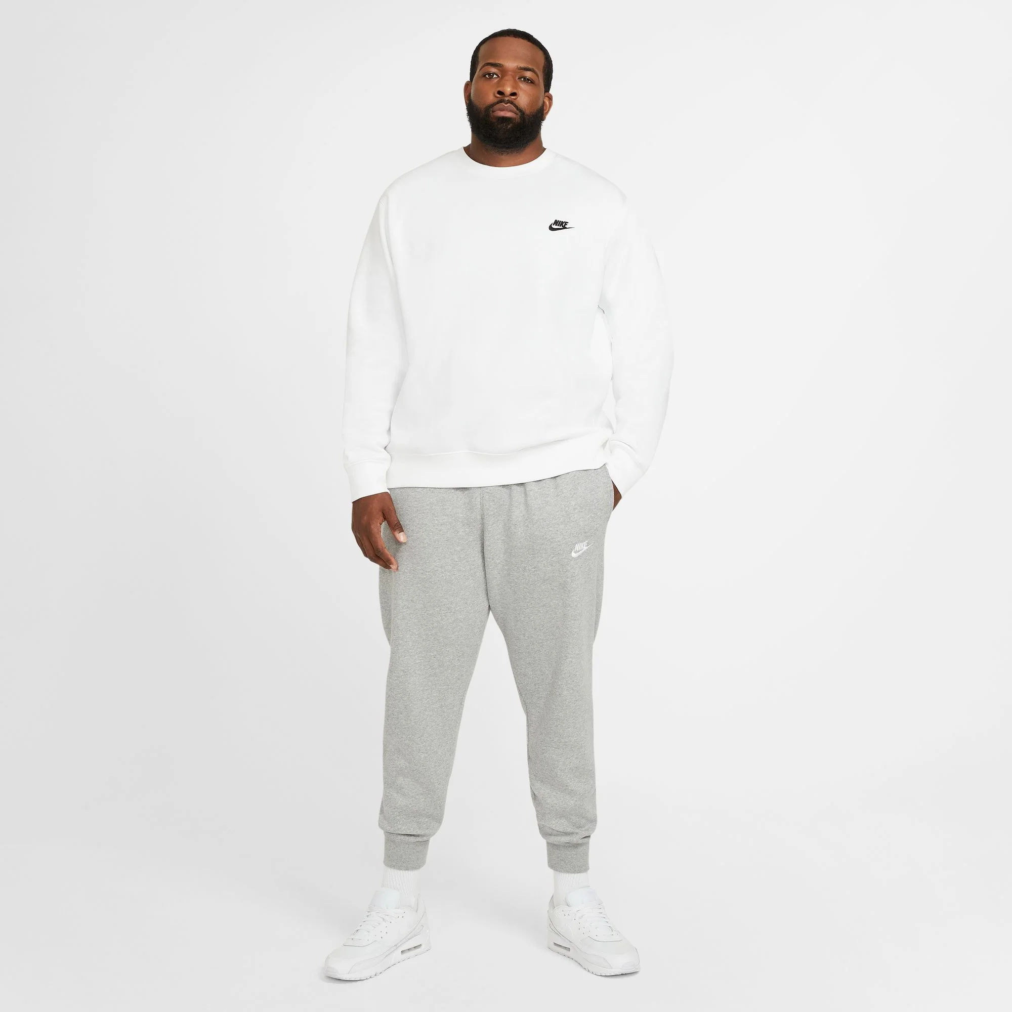 סווטשירט לגברים Sportswear Club Fleece בצבע לבן - Image 6