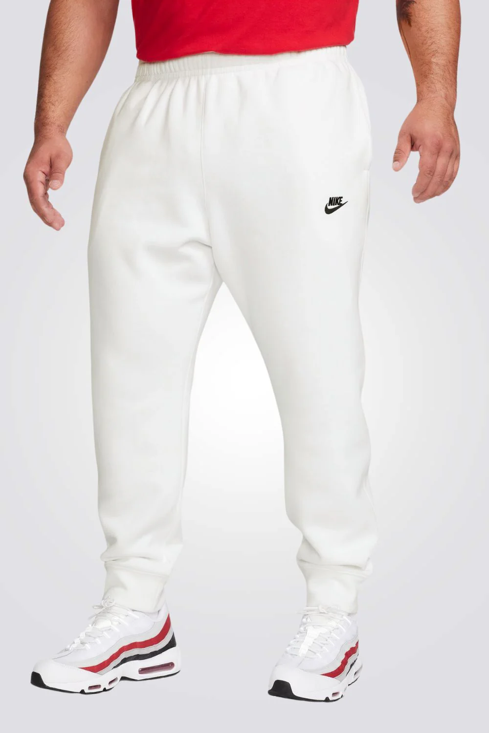 מכנסיים ארוכים לגברים Sportswear Club Fleece בצבע לבן