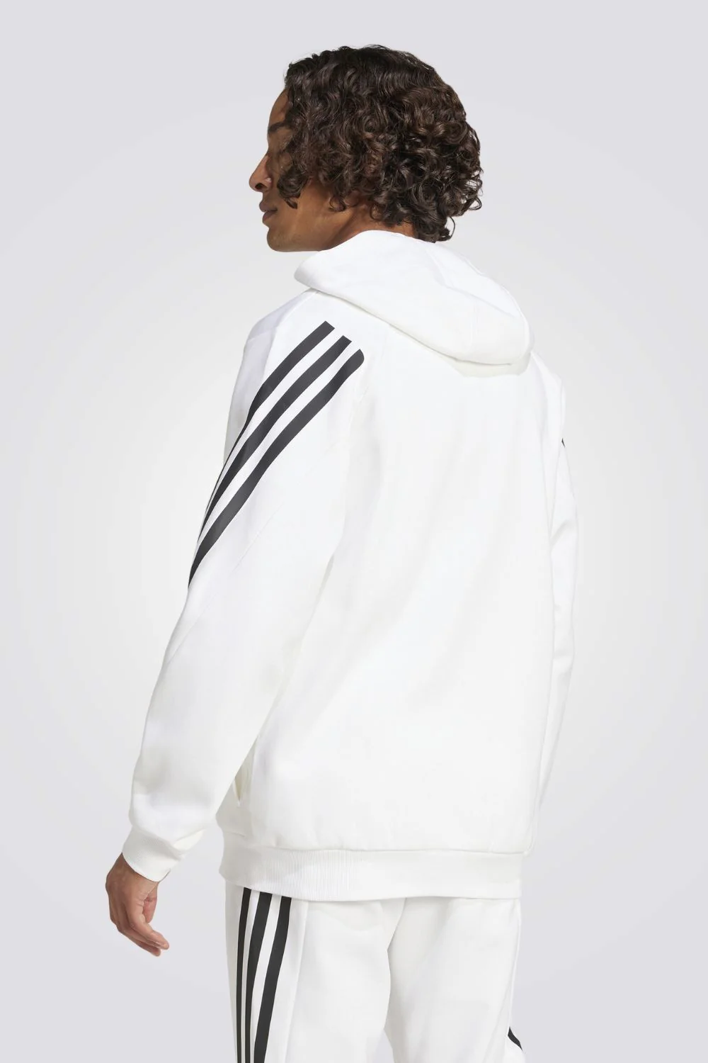 סווטשירט קפוצ'ון FUTURE ICONS 3-STRIPES בצבע לבן - Image 2