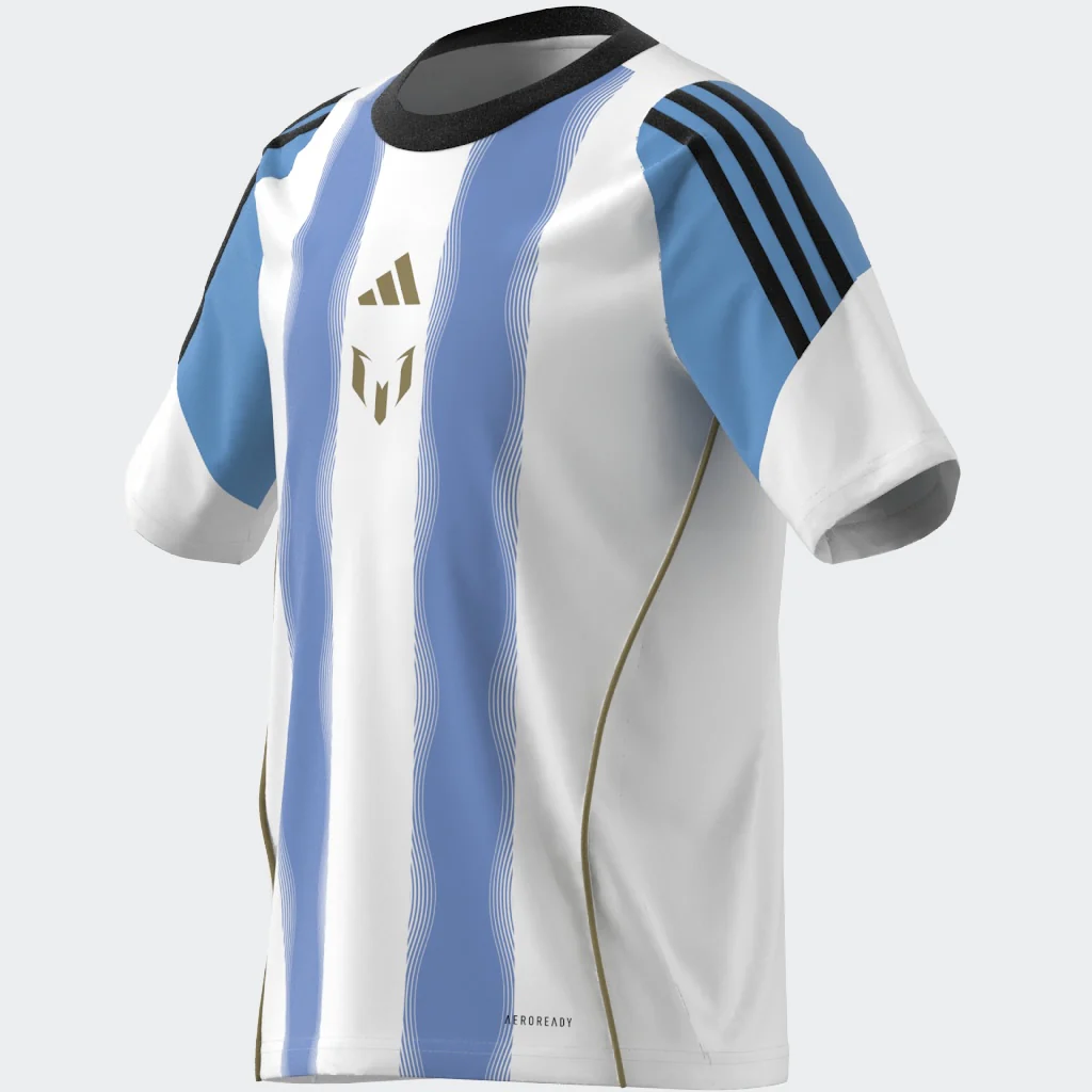טישירט לילדים MESSI TRAINING JERSEY בצבע לבן ותכלת - Image 13
