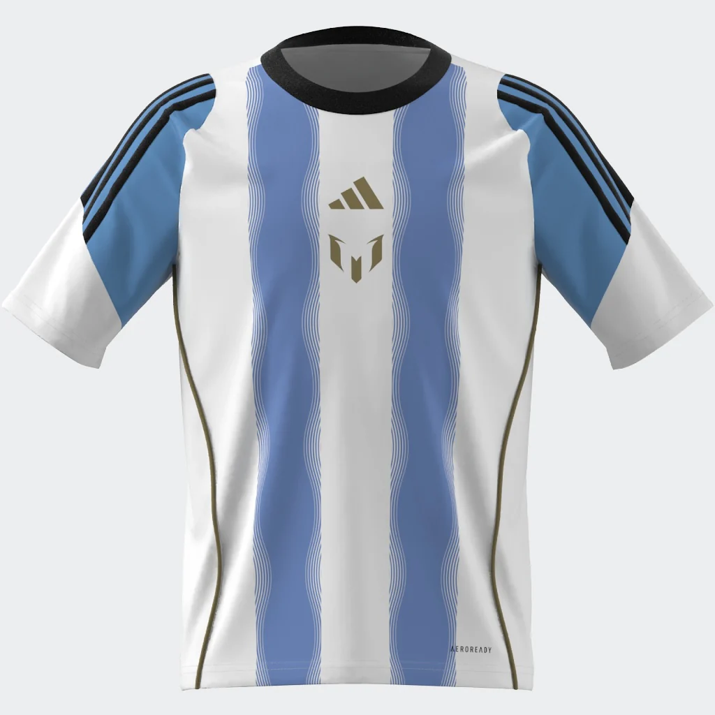 טישירט לילדים MESSI TRAINING JERSEY בצבע לבן ותכלת - Image 14