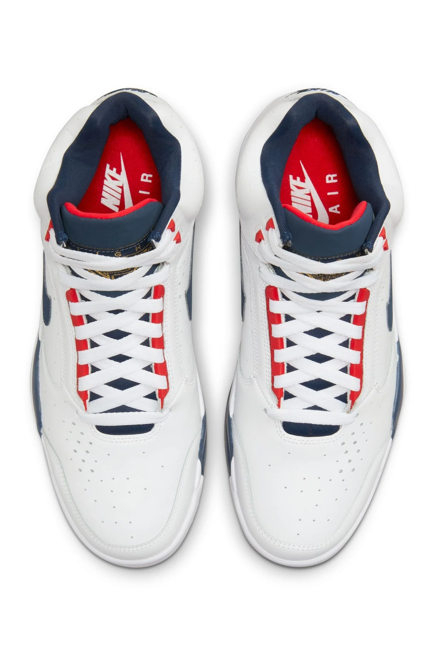 נעלי ספורט לגברים  Air Flight Lite Mid בצבע לבן ואדום - Image 4