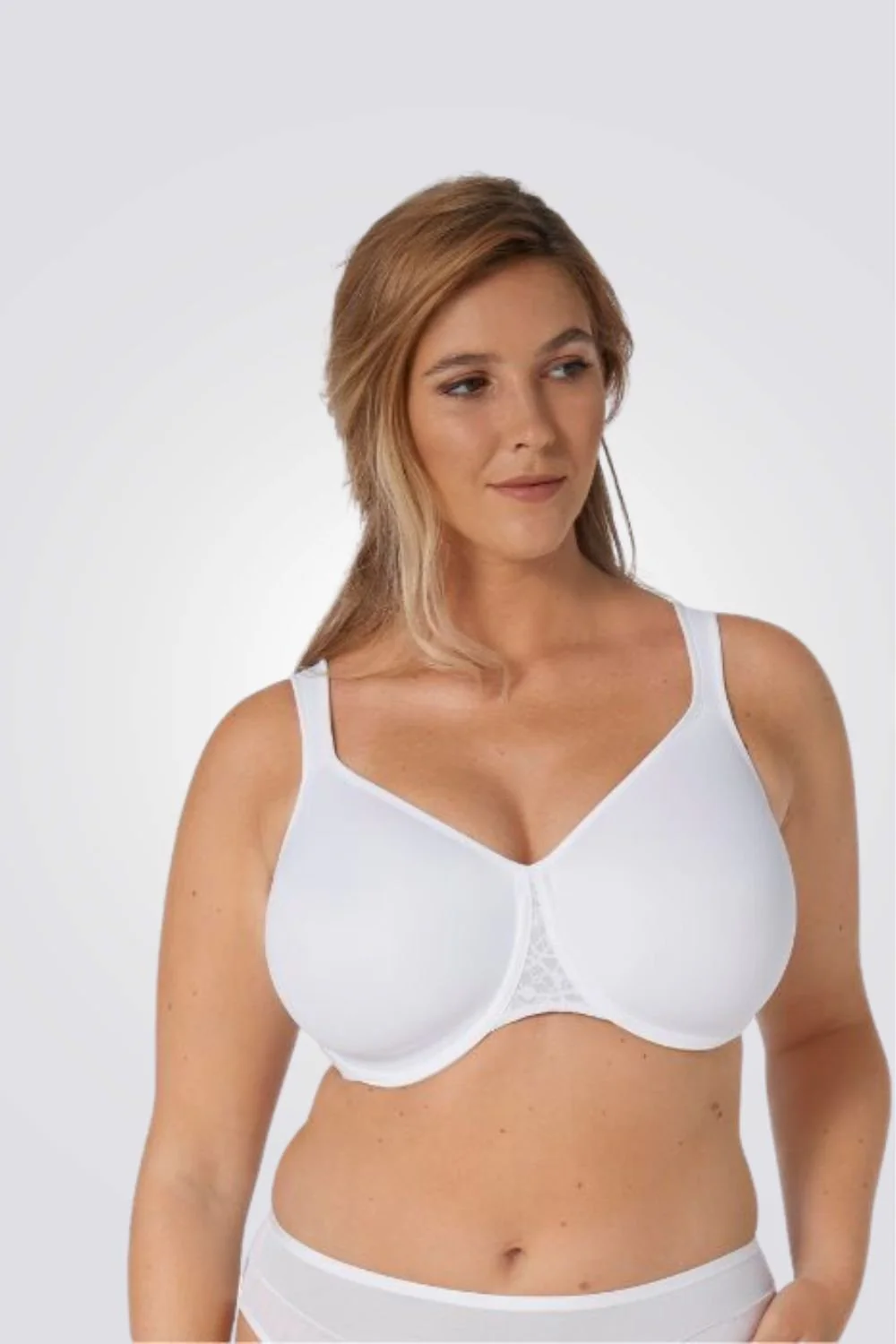 חזיית מינימייזר Modern Soft+Cotton W01 בצבע לבן