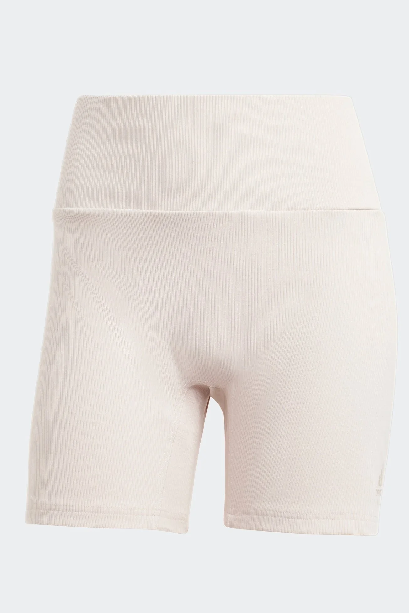 טייץ קצר לנשים LOUNGE RIBBED HIGH-WAIST BIKE  בצבע לבן - Image 5