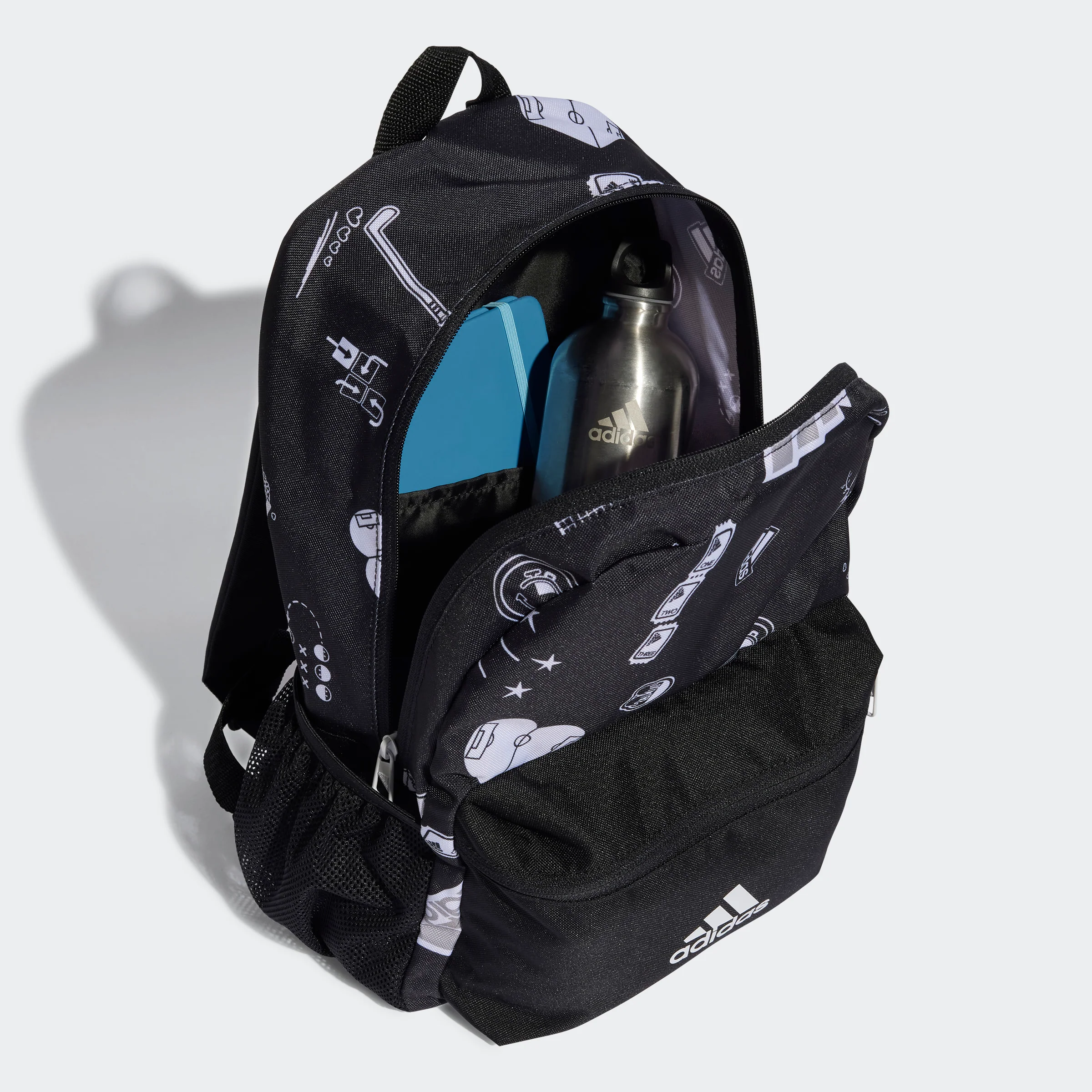 תיק גב לגברים Brand Love 20L בצבע שחור ולבן - Image 4